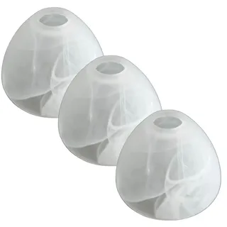 3 Stück Lampenschirm Ø 16 cm für Tischlampe Stehlampe Lampenschirm E14 Durchmesser Glaslampenschirm für Hängelampe, Pendelleuchte Glas Ersatz Ersatzglas E14 Lamp Shade