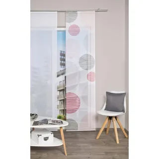 Vision S Schiebegardine BORDEN (1 St), Paneelwagen, halbtransparent, HxB: 260x60, Schiebevorhang Bambus-Optik Digitaldruck rosa