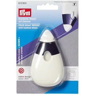 Prym Kreiderad Maus Ergonomics, Kunststoff, pflaumenblau, weiß, One Size, PRYM_610950-1