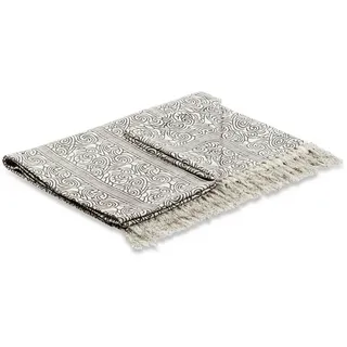 Mirabeau Tagesdecke Plaid Ensis schwarz/weiß schwarz
