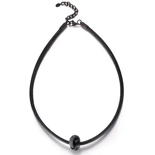 Kingka Kette mit Anhänger SLN8307BGY schwarz/Edelstahl