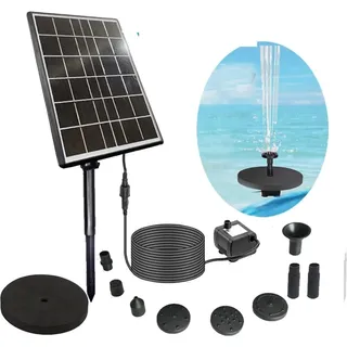 Set Mit 1 Solar-teichpumpe, 5-w-solar-springbrunnenpumpe, Mini-solar-schwimmbrunnen, Vogeltränke Für Den Außenbereich, Teich- Und Gartendekoration (5-w-split-springbrunnen)