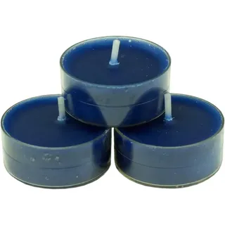 nk Candles 20 dänische Teelichter farbig durchgefärbt ohne Duft (blau)