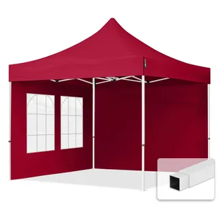 TOOLPORT Faltpavillon Economy 3 x 3 m inkl. 2 Seitenteile rot 59039