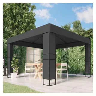 vidaXL Pavillon mit Doppeldach 3 x 3 m Anthrazit