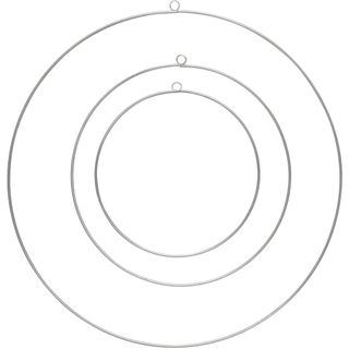 Decoris Ring im 3er-Set aus Eisen in silber, 50 cm