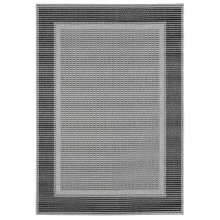 Andiamo Arizona 2", grau, B:240cm H:5mm L:340cm, Kunstfaser, Teppiche, Teppich, Flachgewebe, mit Bordüre, In- und Outdoor geeignet, wetterfest