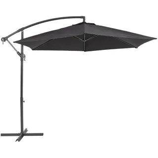 Ambia Garden Ampelschirm, Anthrazit, Schwarz, Textil, 300x300 cm, höhenverstellbar, UV-beständig, wetterfest, Sonnen- & Sichtschutz, Sonnenschirme, Ampelschirme
