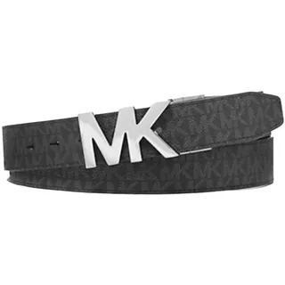 Michael Kors 4-in-1-Gürtelbox-Set mit wendbarem Logo, Schwarz/Silber, Einheitsgröße - Einheitsgröße