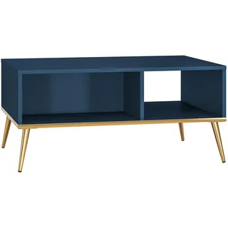 Feldmann-Wohnen Couchtisch Blau Holz 90 x 60 x 42 cm