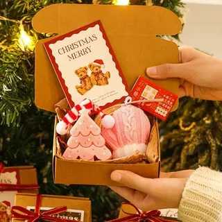 Konische Weihnachtskerzen, Teelichter In Form Von Lebkuchenmännern Mit Geschenkbox, Handgemachte Wachskerzen Zur Dekoration Für Weihnachtsfeiern, Tischdekorationen Für Die