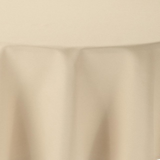 Leinen Optik Tischdecke Rund 160 cm Champagner Creme · Rund Farbe, Form und Größe wählbar mit Lotus Effekt - Wasserabweisend