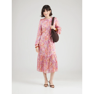 Rich & Royal Kleid creme / oliv / dunkelorange / pink 52
