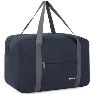 Ryanair Handgepäck 40x30x20, 40x20x25 Handgepäck Tasche für Flugzeug Reisetasche Klein Faltbare Sporttasche Weekender Koffer für Herren und Damen von WANDF(Dunkelblau 20L)
