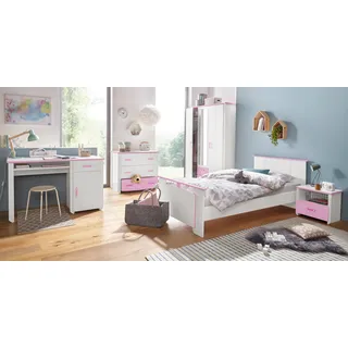 Jugendzimmer-Set PARISOT "Biotiful" Schlafzimmermöbel-Sets rosa (weiß, rosa) Baby Komplett-Kinderzimmer