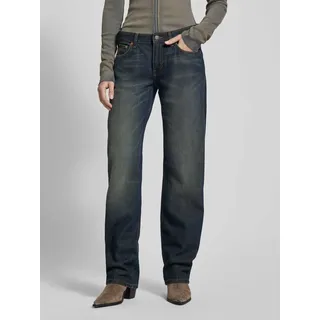 Straight Fit Jeans mit 5-Pocket-Design Modell 'Arrow', Dunkelblau, 28/32
