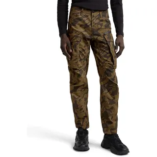 G-STAR Herren Rovic Zip 3D Regular Tapered Hose, Mehrfarben (Shadow Olive Island camo D02190-D553-G739), 34W / 36L