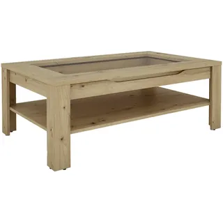 Mid.you Couchtisch, Eiche Artisan, Glas, Holzwerkstoff, 1 Schubladen, rechteckig, eckig, 43x67x110 cm, FSC Mix, Stauraum, Wohnzimmer, Wohnzimmertische, Couchtische, Couchtische mit Stauraum