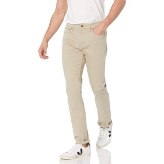Amazon Essentials Herren Slim-Fit-Jeans, Helles Khakibraun, 34W / 28L