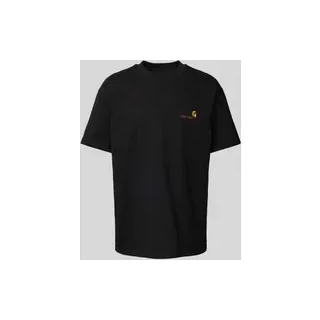 T-Shirt mit Label-Stitching, Black, $listsize[$i].replace('"','"')