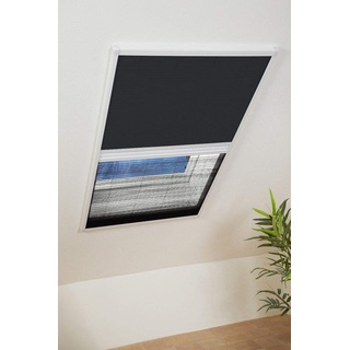 HT Sonnenschutz Insektenschutz Kombi-Dachfenster-Plissee 110 x 160 cm in Weiß