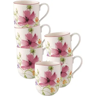 Villeroy & Boch Mariefleur Basic Latte Macchiato Becher 0,37 l Bunt 6 St.