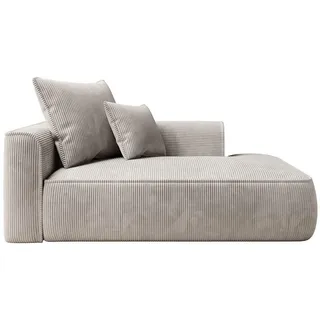 Vente-Unique Recamiere, Beige, Textil, Uni, 1-Sitzer, 180x67x115 cm, Wohnzimmer, Sessel, Relaxliegen