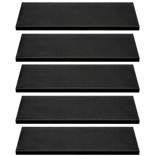 Stufenmatte Stufenmatten Set aus Gummi - 75x25cm - mit Winkelkante, BigDean, Höhe: 3 mm schwarz