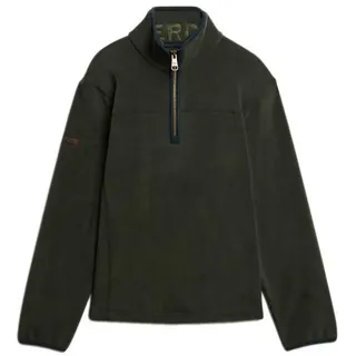 Superdry Estate Fleece Halbzippullover - Surplus Goods Olive Green - L