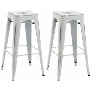 CLP Barhocker Joshua 76 cm antik weiß