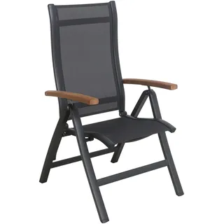 Dehner Gartenstuhl Chicago 63 x 67 x 110 cm schwarz/braun