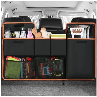 luxuskollektion Kofferraum Organizer Auto mit 6 Taschen Wasserdicht, Orange