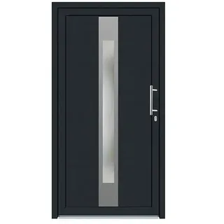 Solid Elements Haustür KF-03  (110 x 210 cm, DIN Anschlag: Rechts, Anthrazit/Weiß)