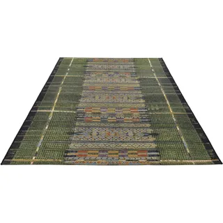 Teppich GINO FALCONE "Outdoor-Africa 38" Teppiche Gr. B/L: 300 cm x 400 cm, 5 mm, 1 St., grün Esszimmerteppiche Flachgewebe, Ethno Style, In- und Outdoor geeignet
