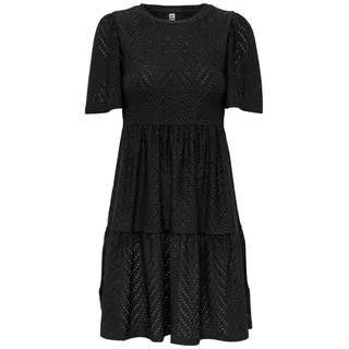 JDY Minikleid Carla Cathinka (1-tlg) Lochmuster schwarz M