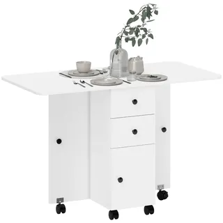 Homcom Küchentisch 120 x 60 x 76,5 cm weiß