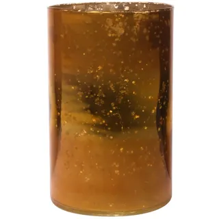 INNA-Glas Glas Tischvase Rigoberto, orange-braun-klar, 20 cm, Ø 12,5 cm | Mitte Gold - Moderne Design Vase