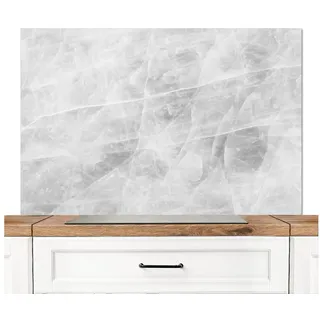 KitchenYeah Küchenrückwand Marmor - Stein - Weiß - Luxus - Marmoroptik/print, (1-tlg), Spritzschutz Herd Wand, Küchen Deko, 120x80 cm bunt 120 cm x 80 cm