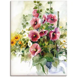 Wandbild ARTLAND "Blumen Zusammenstellung I" Bilder Gr. B/H: 45 cm x 60 cm, Leinwandbild Blumen, 1 St., pink Kunstdrucke als Leinwandbild, Poster in verschied. Größen