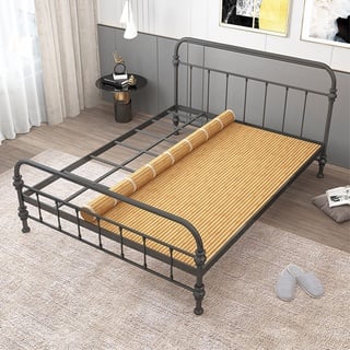 Faltbare Bettstützlatten aus Bambus,Matratzen-Taillenschutz,hartes Bett,weiches Bett,Härtungsartefakt,Bambus-Schlafmatten,aufrollbares Lattenrost,anpassbar (WxL:1.6x2M(63x79in))