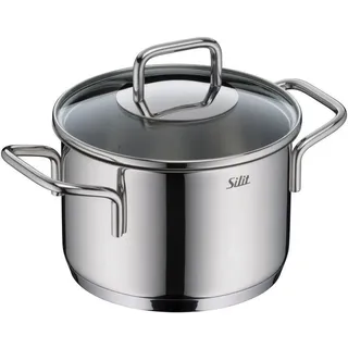 Silit Bratentopf Extra Cook, Edelstahl, Metall, 2L L, rund, 18.8x14.1x25.2 cm, backofengeeignet, SiliTherm®-Allherdboden,backofengeeignet, Kochen, Töpfe, Bräter