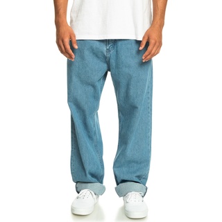 Regular-fit-Jeans QUIKSILVER "Baggy Nineties Wash" Gr. 30(S), blau (ashley blue) Herren Jeans Regular Fit