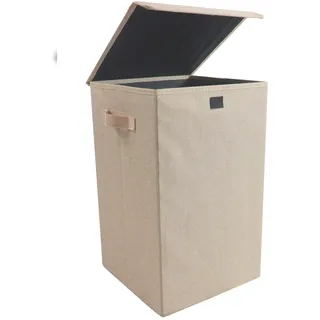 VCM Wäschekorb Wäschebox Stoffbox mit Deckel Dreso M