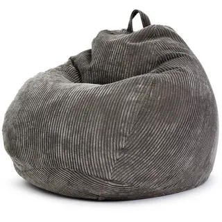 Green Bean Sitzsack Anthrazit, Textil, Füllung: Styroporkugeln, Oval, 90x110x90 cm, Hergestellt in Deutschland, Wohnzimmer, Hocker, Sitzsäcke, XXL Sitzsäcke