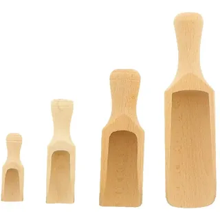 Gewürz-Schäufelchen Set aus Holz, einfach messen, dosieren & abwiegen mit unseren Dosierschaufel in unterschiedliche Größen, Stabiler Messlöffel aus Europa