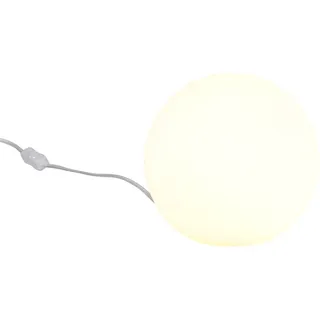 meineWunschleuchte Kleine Glaskugel Tischleuchte Weiß Ø 20cm