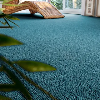 Andiamo Teppichboden ANDIAMO "Rambo, Feinschlinge, Gesamthöhe 4,5 mm, Luxusklasse LC1", grün, B:500cm L:450cm, Kunstfaser, Teppiche, meliert, Breite 400 cm oder 500 cm, strapazierfähig & pflegeleicht