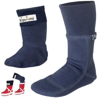Playshoes Fleece-Stiefel-Socke in Dunkelblau | 18/19