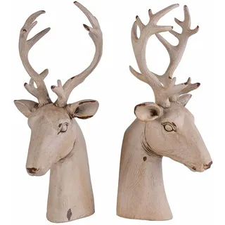 Buchstützen Hirsch Hirschfigur 2er Set Hirschgeweih Buchständer Hirschkopf cw150 Palazzo Exklusiv