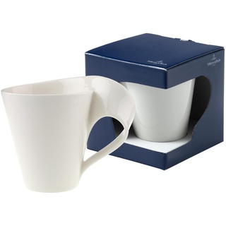 Villeroy & Boch - NewWave Caffè | Tasse mit Henkel | 300 ml | Premium Porzellan | Spülmaschinen-, mikrowellengeeignet | Weiß".